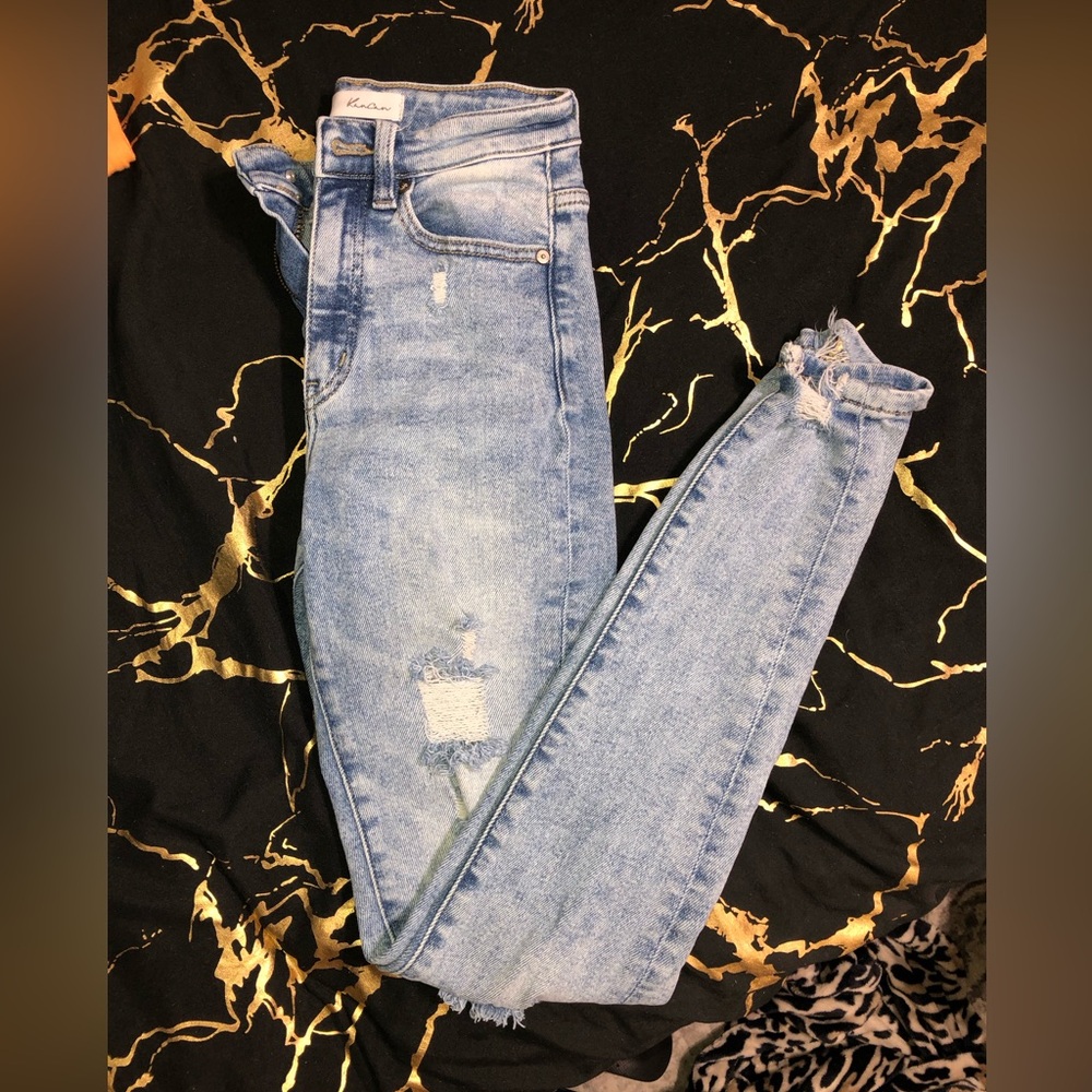KanCan Medium Blue Distressed Skinny Jeans